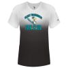 Women's V-Neck Ombre T-Shirt Thumbnail